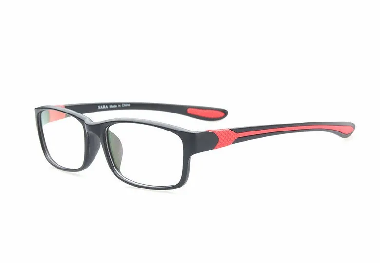 Brightzone легкий вес Полный спортивный комфорт изогнутый дизайн Анти-усталость синий свет блокирующий крепкий прочный очки окуляры очки - Цвет оправы: Black red