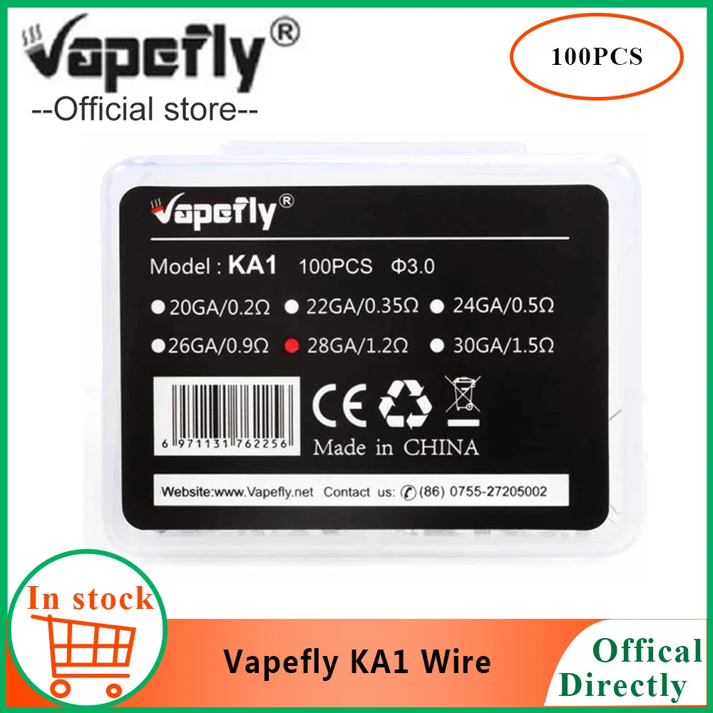 

Vape Accessories Vapefly KA1 Wire coil Vape Coil for E cigarette RDA RTA tank atomizer Electronic Cigarette Accessory