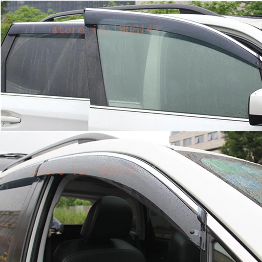 Car Cover Detector Plastic Window Glass Wind Visor Rain/Sun Guard Vent 4PCs For Subaru Outback 2015