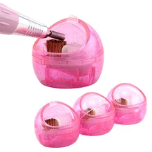 Маникюрное устройство полировка сферические путешествия шлифовальный очиститель портативный профессиональный дизайн ногтей дома две формы простота использования коробка