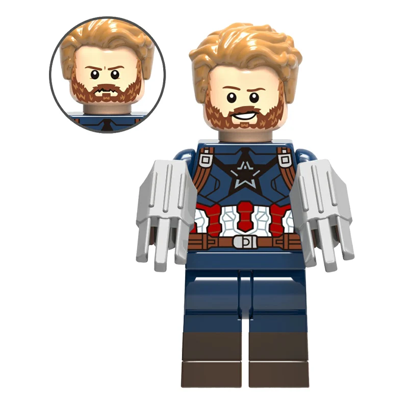 

Building Blocks DIY Legoinglys Marvel Minifigs Gift Captain America Thor Grot War Machine Hulk Thanos Bruce Banner Figures Toys