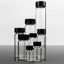 3 мл до 50 мл прозрачные стеклянные пробные Бутылки бутылка эфирного масла лабораторный химический флакон контейнер