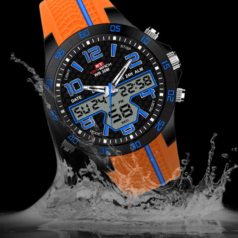 

2019 New Brand Men LED Digital Military Watch 30M Dive Swimming Dress Sports Watches Fashion Double Time Outdoor Wristwatches