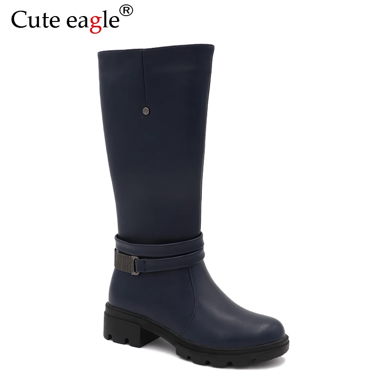  Cute eagle Winter Leather Felt Boots Children Girls Shoes Kids Warm With Plush Snow Boots Girls Bab