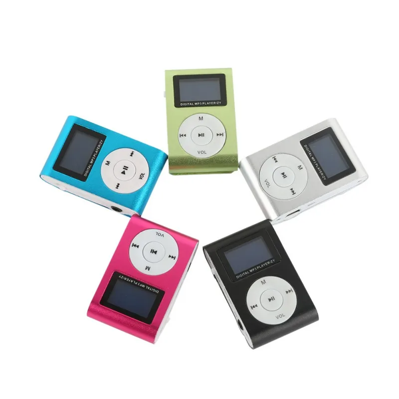 Стильный дизайн спортивный мини Mp3 USB Клип MP3 плеер ЖК экран Поддержка SD TF карта