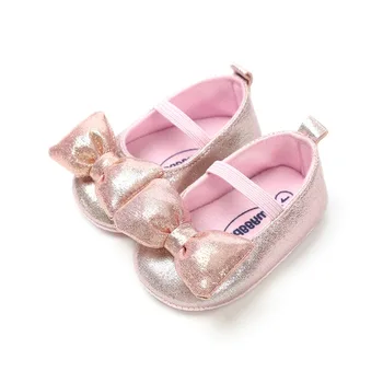 

2019 New style PU Leather bow Baby princess Girl Shoes multi-color first walker shoes Newborn Moccasins For Girls