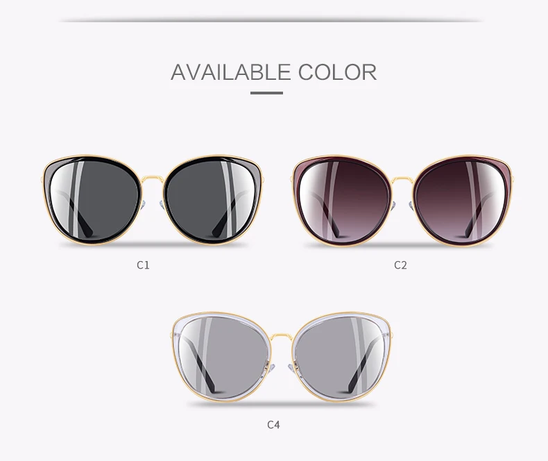 AOFLY, фирменный дизайн, новинка, кошачий глаз, солнцезащитные очки для женщин, градиентные линзы, поляризационные солнцезащитные очки, женские металлические дужки, UV400 A111