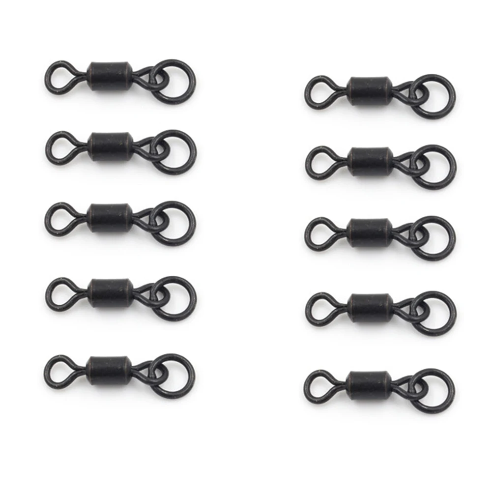 

20pcs 50pcs Steel For Carp Spinning Fishing Swivels Portable Safe Reservoir High Tensile Lightweight Micro Hook Flexible Ring