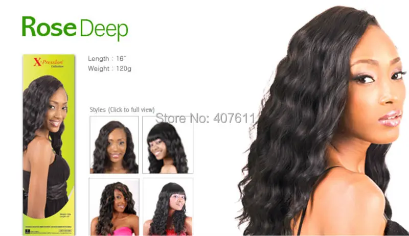 Xpression Hair Weaving 16inch Rose Deep Weaves Synthetic Hair