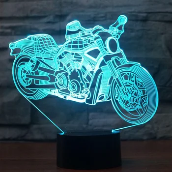 

2018 New Motor Shape Table lamp Remo Touch Night Light 7 Color Changing Motorcycles Sleeping Lamparas Light USB 3D LED Lamp