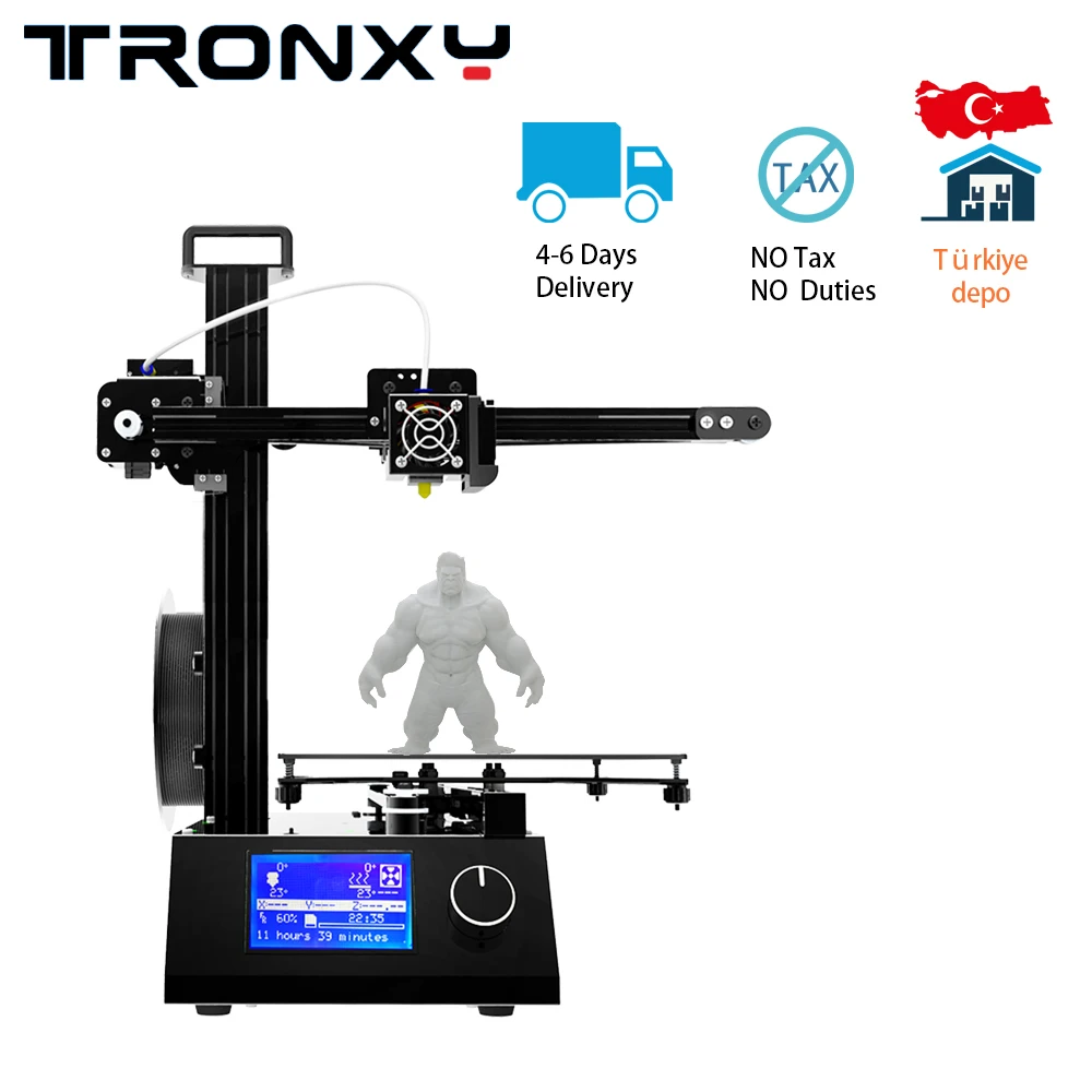 

TRONXY 3d printer 220*220*220mm High-precision 3D printing Aluminium Structure Metal 3d printer diy Kit +10M Filament 8G SD Gift