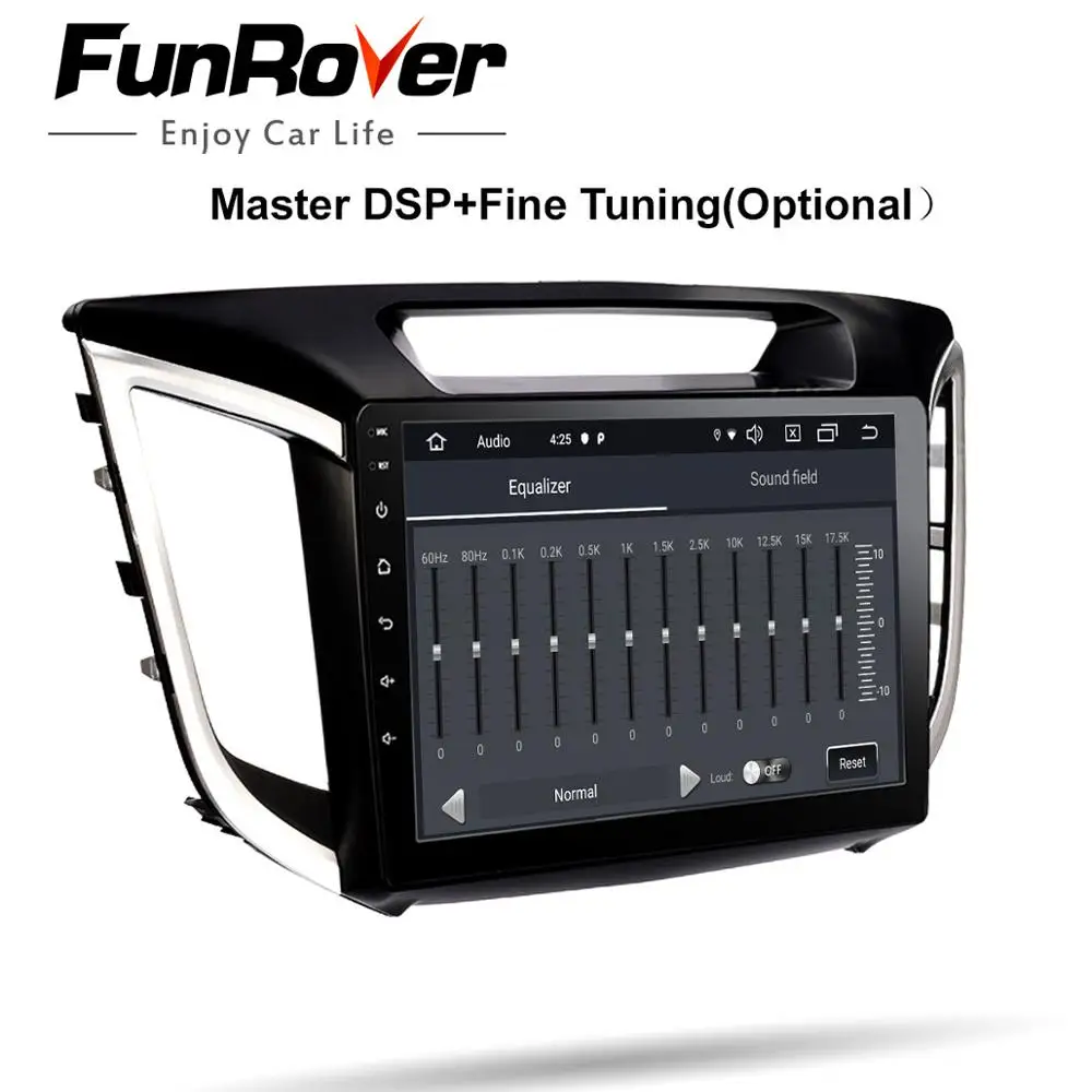 Excellent Funrover 2.5D+IPS Car Multimedia player 2 din Android 9.0 radio DVD Navi For hyundai ix25 creta 2014 2015 2016 gps stereo RDS BT 3