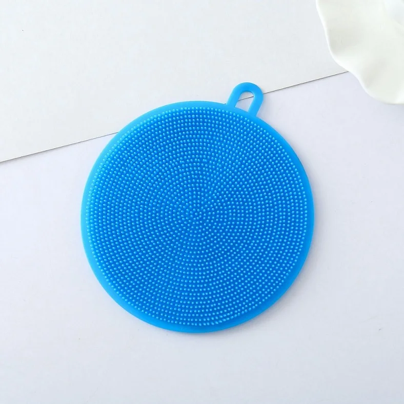 New Better Magic Sponge Silicone Scrubber For Mild Scrubbing Brush Bowl Pot Pan Cleaner Heat-resistant Pads 1PC Dropshipping - Цвет: SiliconeSpongeBlue