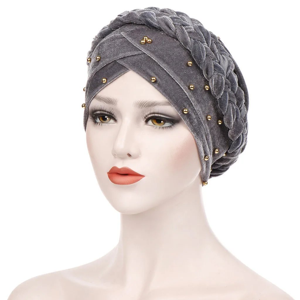 Новая шляпа для женщин Бисероплетение индийская шляпа мусульманская Рак химиотерапия Шапочка-тюрбан шляпа сомбреро