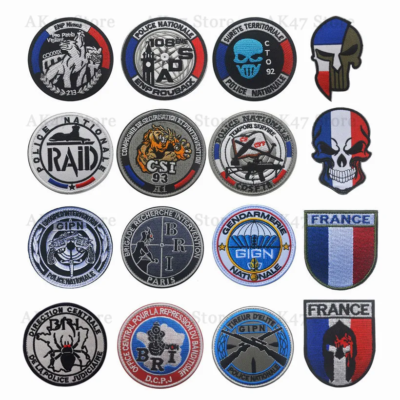 

GlGN Gendarmerie Nationale French Police Special Forces Patches FRANKREICH France SWAT GIPN RAID POLIZEI BRI Patch badge