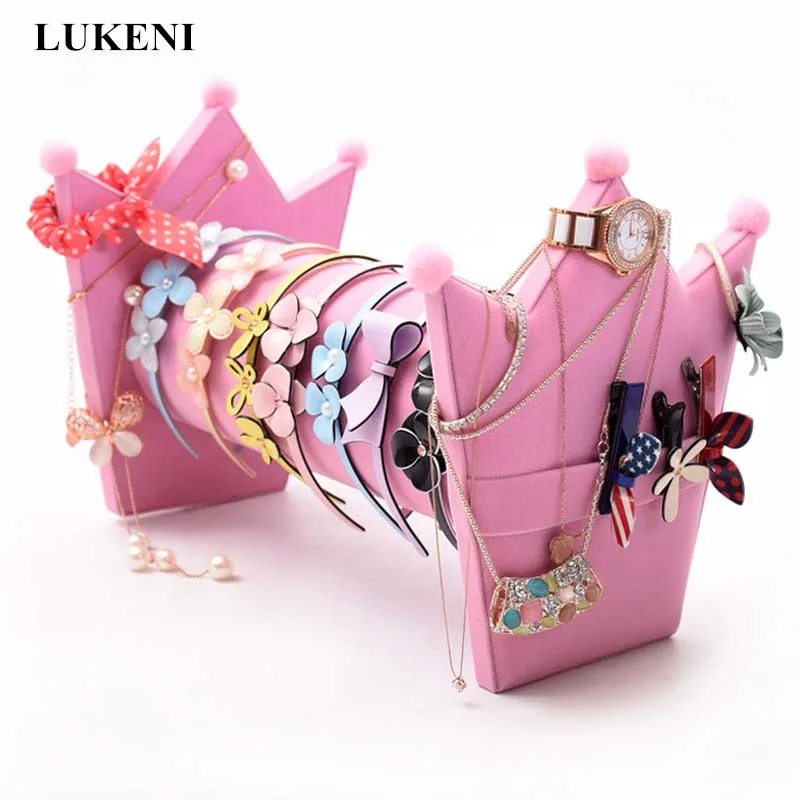 

Jewelry Hair Hoop Crown Display Frame Pluggable Earrings Stud Jewelry Watches Storage Shelf Rack Home Storage Organization Rack