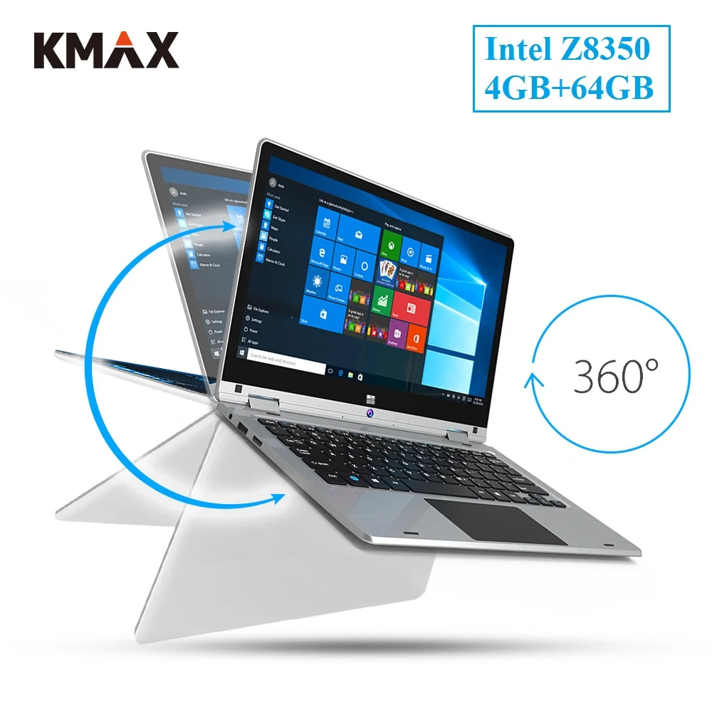 KMAX 11,6 дюймов Windows 10 планшетный ПК ноутбук Z8350 2 в 1 ноутбук FHD ips сенсорный экран HDMI USB 4 Гб 64 Гб Йога 360 rotable мышь