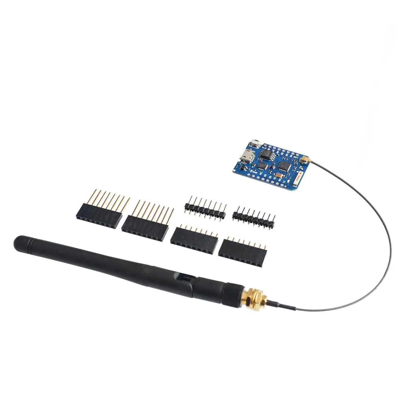 

WEMOS D1 Mini Pro 16M Bytes External Antenna Connector NodeMCU Based ESP8266 ESP-8266EX CP2104 WIFI Development Board Micro USB