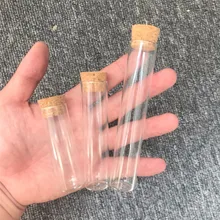 100pcs 18ml 22ml 30ml Mini Corks botol Clear Glass Straight Mouth Jars Empat Sehat dan mesra alam kaca Vials botol