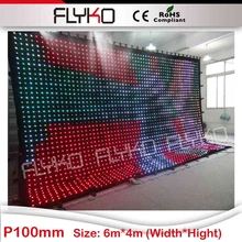 P10 6x4 м новые продукты комнатное светодиодный свет ночного видения видео занавес дисплей