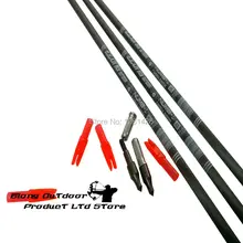 ELONG 20 шт. 3" SP400 чистый карбоновый вал НОК Алюминиевая Вставка винтовые точки для DIY охота стрельба Стрела