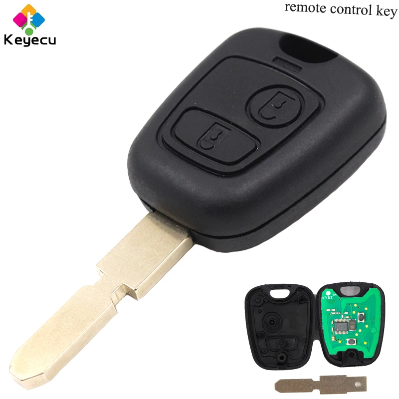 

KEYECU Replacement KYDZ Remote Control Car Key With 2 Buttons & 433MHz Frequency & ID46 Chip - FOB for Peugeot 406