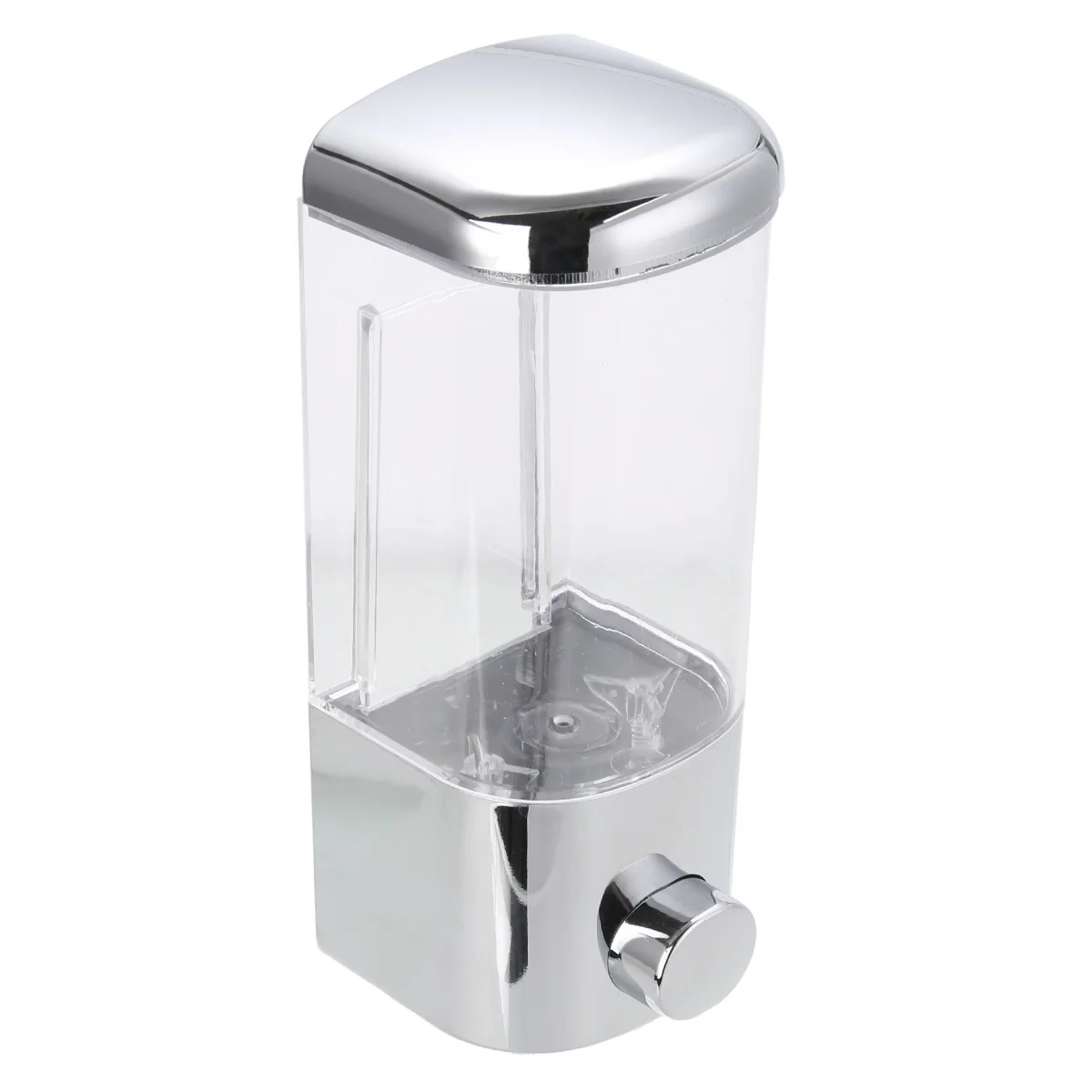 Хромированный дозатор для мыла прозрачный лосьон шампунь жидкий дозатор 500 мл настенный для ванной комнаты умывальник