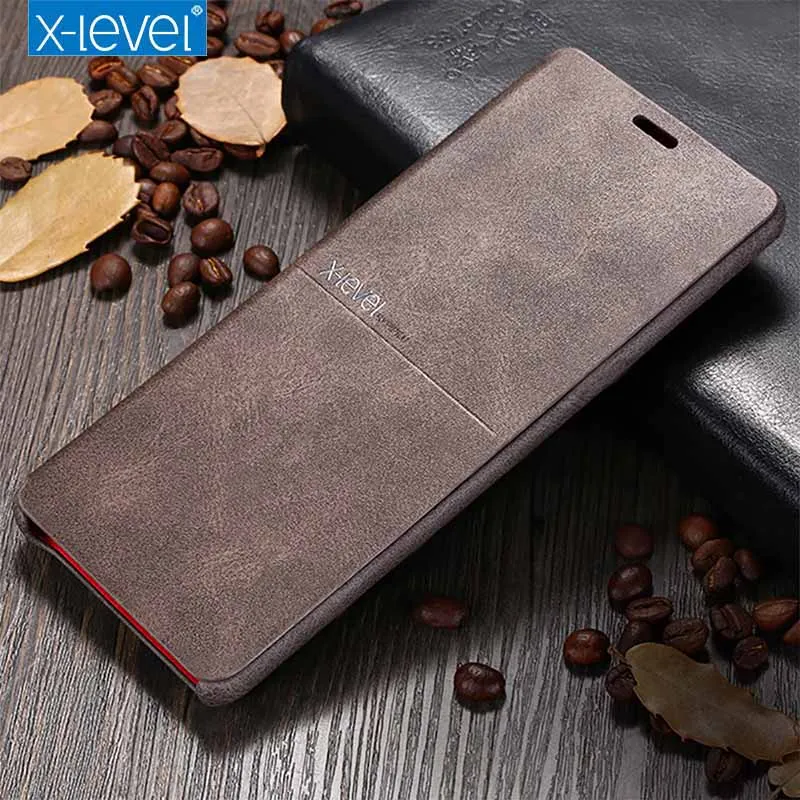 X Level флип чехол для Samsung Galaxy S10 Plus S10E S9 S8 + винтажный кожаный гибридный ударопрочный