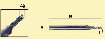 2 шт./лот 2,5 мм сверла CU56-264 твердосплавный Режущий инструмент для замены ECODRILL-C/E копировально-фрезерный станок для обработки замочных ключей запасных частей