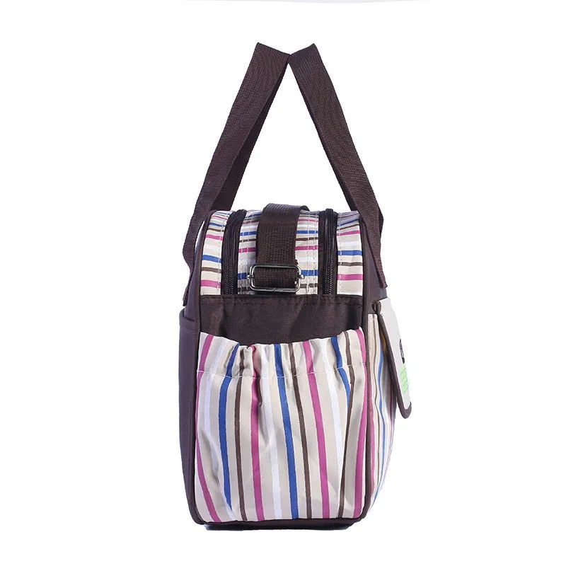 MOTOHOOD Striped Baby Diaper Bag Baby Care Nappy Bag Stroller Handbags For Moms Organizer Baby Carriage Bag 4015.530cm  (1)
