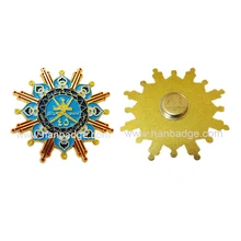 Индивидуальные Шевроны Омана пользовательские Оман 45-й Национальный день штырь значки с сильным магнитом назад Пользовательские эмалированные Значки-эмблемы