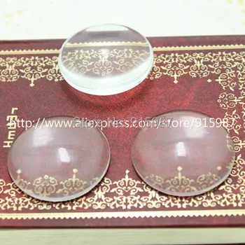 

Sweet Bell 10pcs/lot Wholesale round clear glass cabochons tray pendant cover 30mm Round Cabochons 9B1432