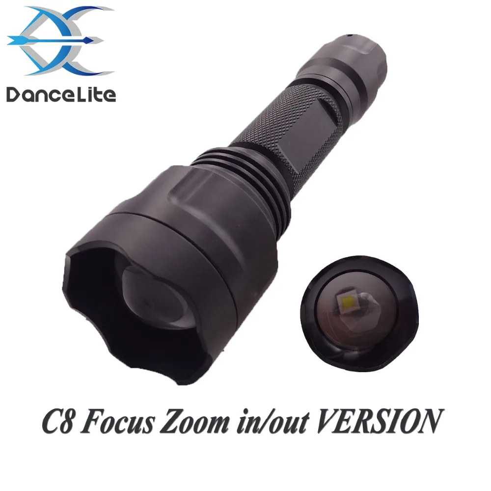 Хорошее качество ~ DanceLite C8z XP-L HI V3 мощный светодиодный фонарик с регулируемым