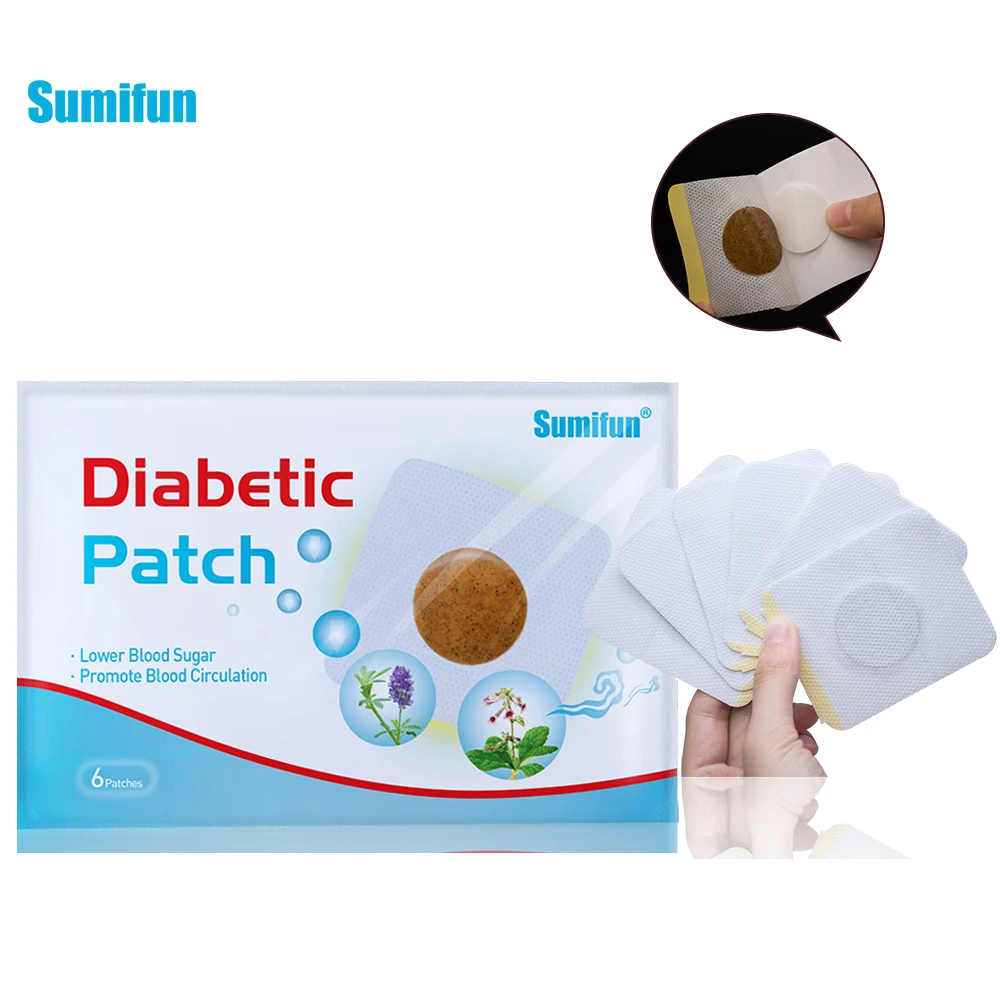 

72pcs=12bags Diabetic Patch Chinese Herbal Stabilizes Blood Sugar Level Lower Blood Glucose Sugar Balance Medical Plaster D1807