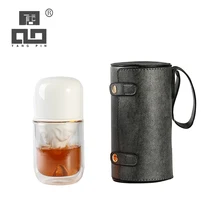 TANGPIN стеклянный чайник и керамическая чашка с заваркой двойными стенками Стеклянная чашка для чая портативный чайный сервиз набор