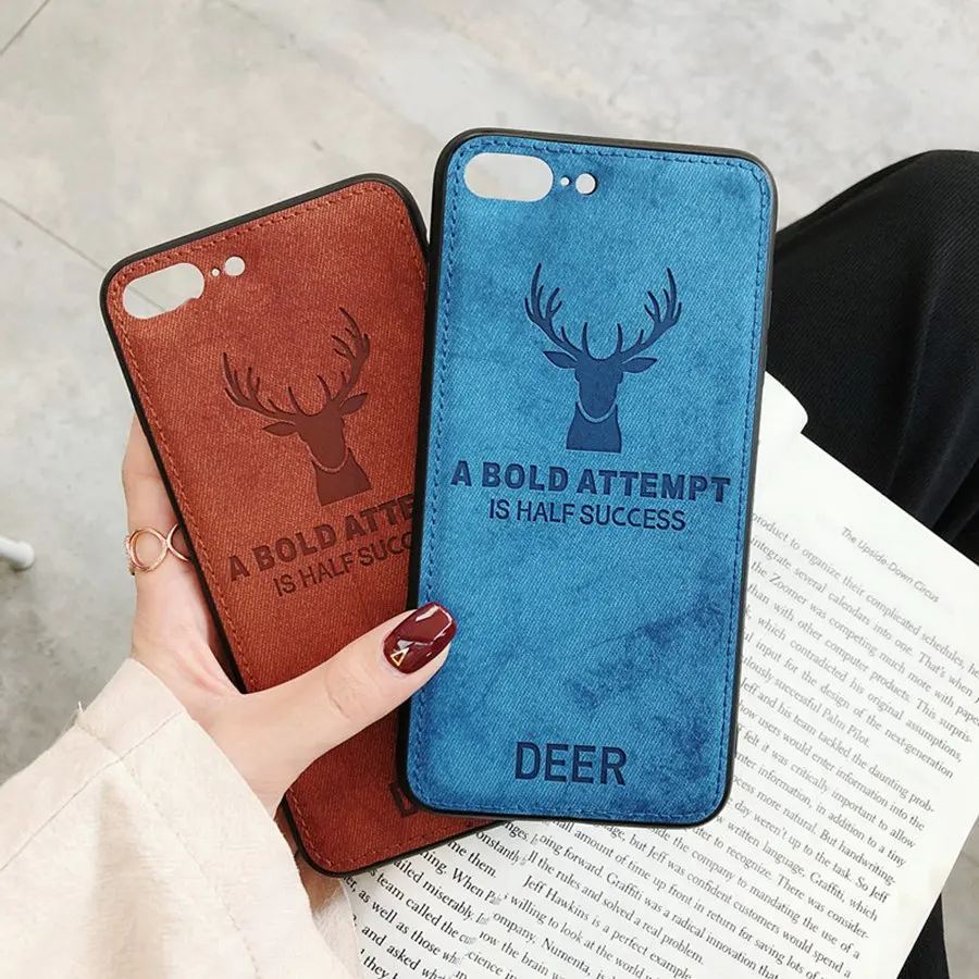 

Deer Case For OPPO A3S A5 A3 A7X A7 A9 A77 A79 A73 A75 A83 A1 A59 F1S A57 A39 Soft Fabric Cloth Cover