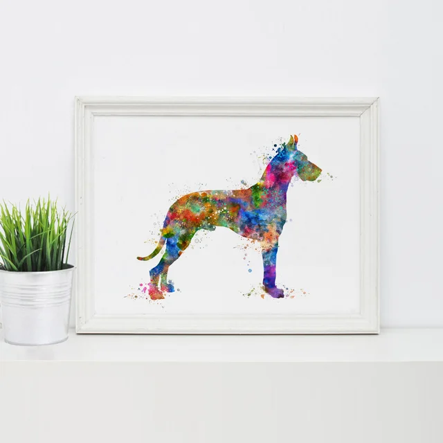 Great Dane Dog Art Print Poster Greatdane All Wall Hanging Great Dane Dog Art Print Poster Greatdane All Wall Hanging Decor