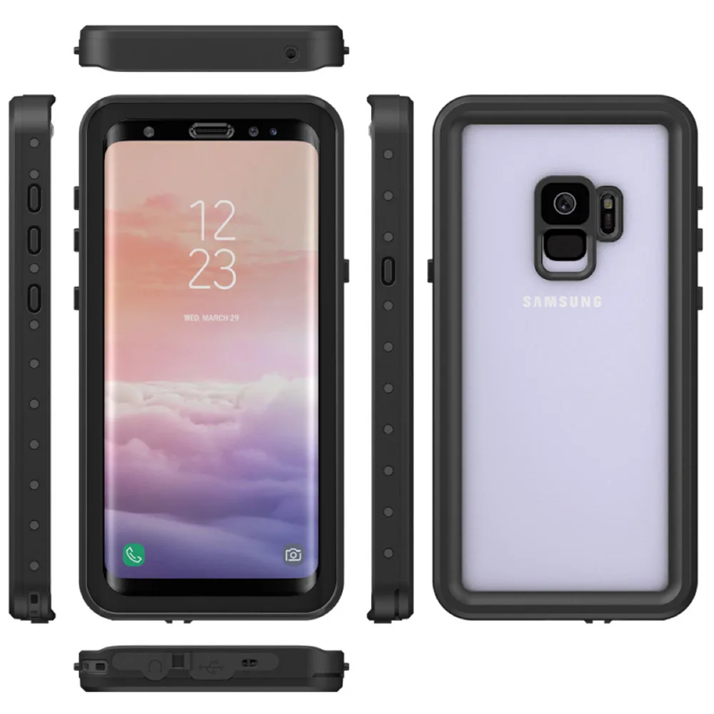 Waterproof Phone Case for Samsung S9 Dirt resistant Anti knock Heavy Duty Protection for Galaxy