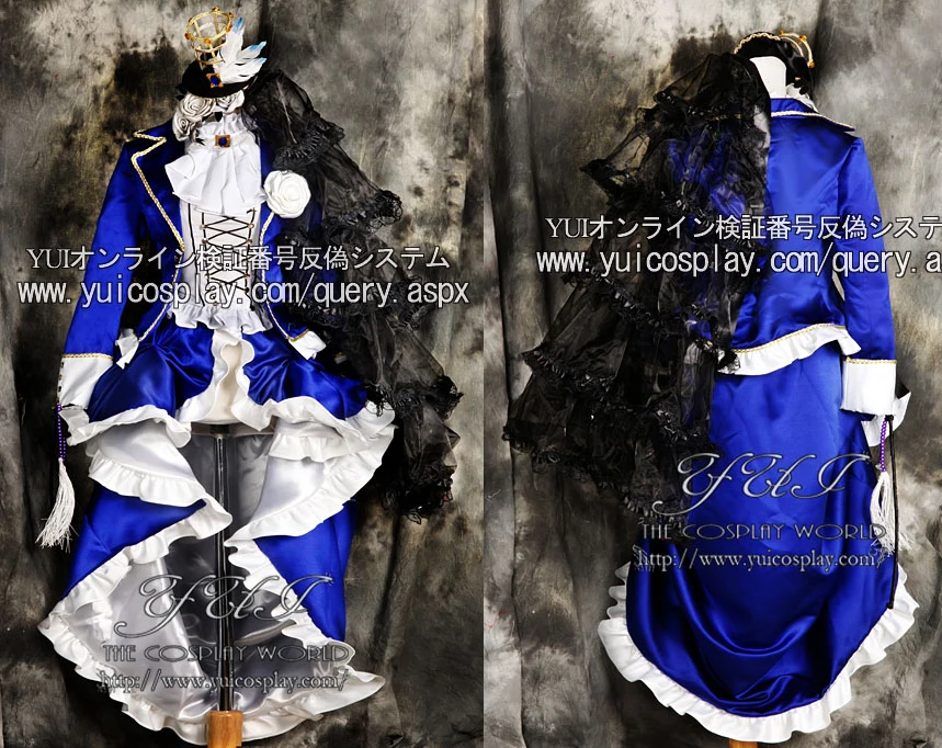 Custom made in Any size Black Butler Cosplay Ciel Phantomhive Dark Blue Costume