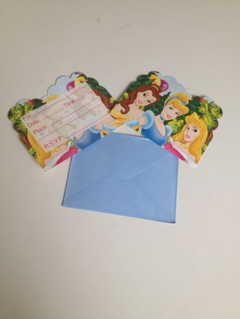  12pc/lot Cartoon Princess Invitation Card Children's Birthday Party Decorations And Cute Birthday I - 33003371641