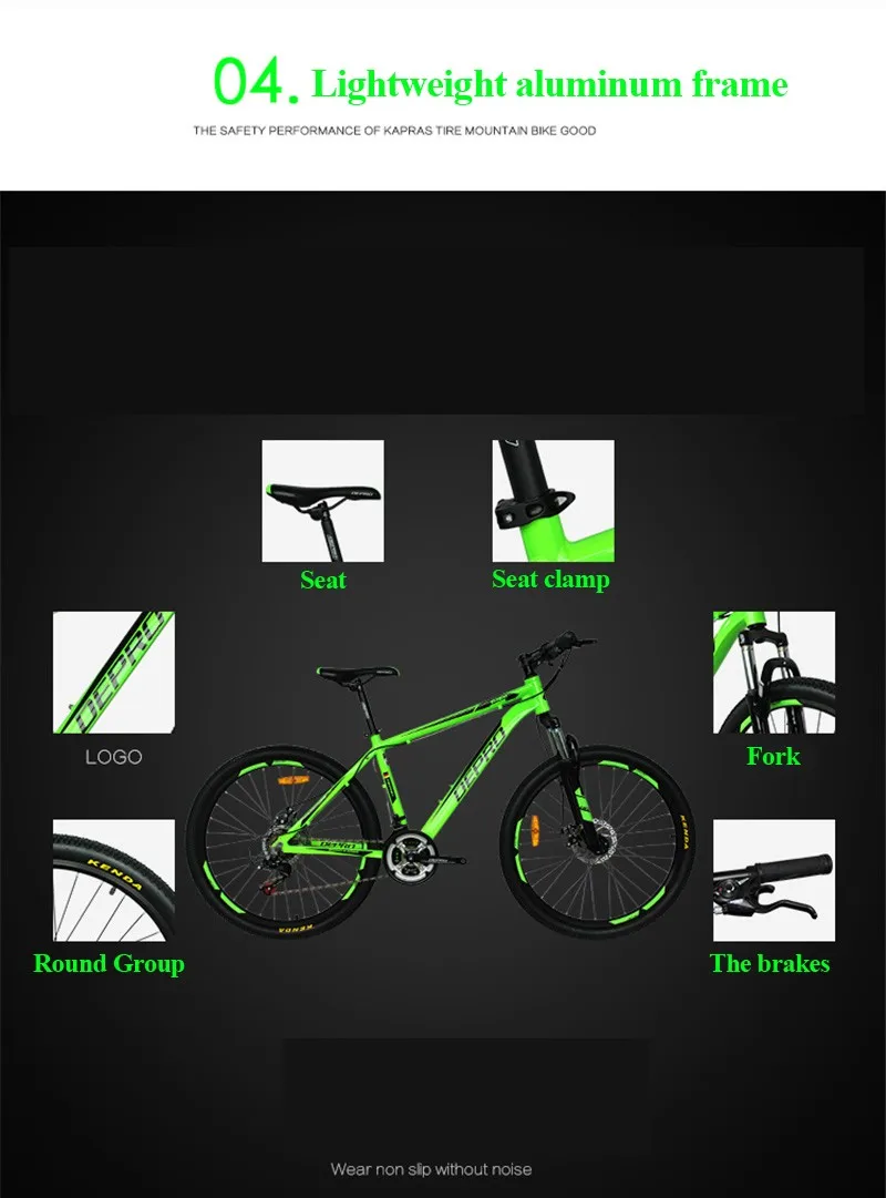 Sale Mountain Bicycle Shockingproof Frame 21 Speed Gear Shift 26 Inch Double Disc Brakes Shifter Set for Shimano Bike Cycling Bicicle 12