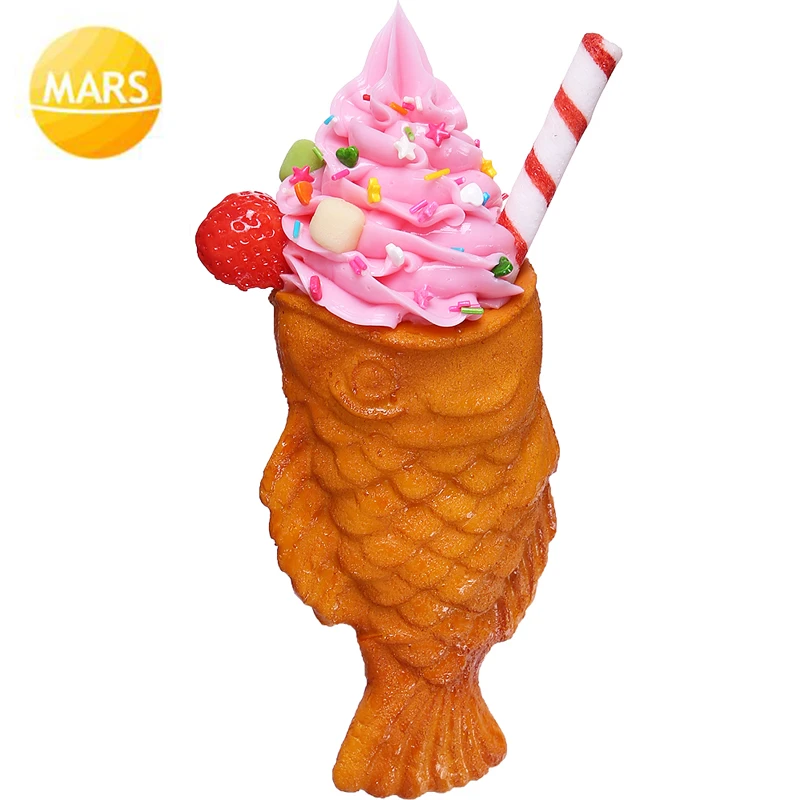 para helados falsos, muestra de Waffle de pescado helado de imitación, helado falso, modelo de comida, ventana Dsipaly|Waflera| - AliExpress