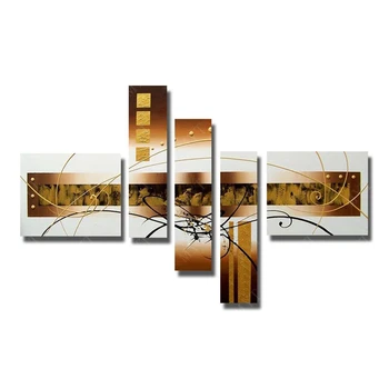 

Home Decor Wall Painting Art 5 Peices Abstract Modern Knife Painting Living Room Wall Decor Canvas Art No Framed
