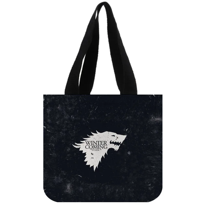 

Tote Bag Cotton Canvas Custom Game of Thrones Foldable Reusable Shoulder Customized With Own Logo Wholesale Customize your image