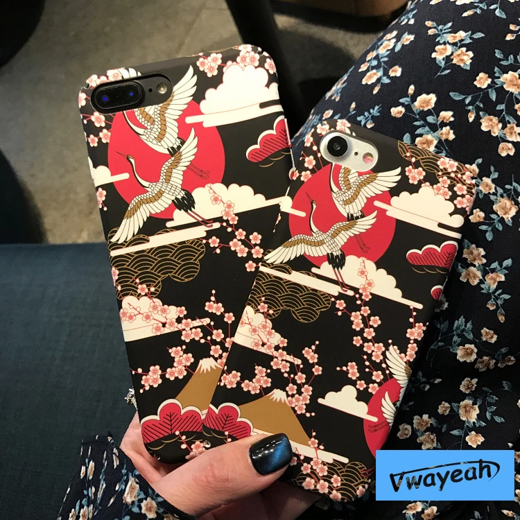 Red-crowned Crane Pink Sakura Case (13)