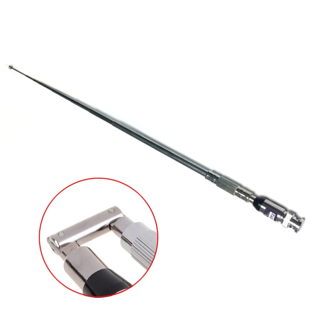 1150mm Stainless Steel VHF FM Antenna Telescopic BNC Antenna 76-108MHz for Radio Transmitter Best (1)