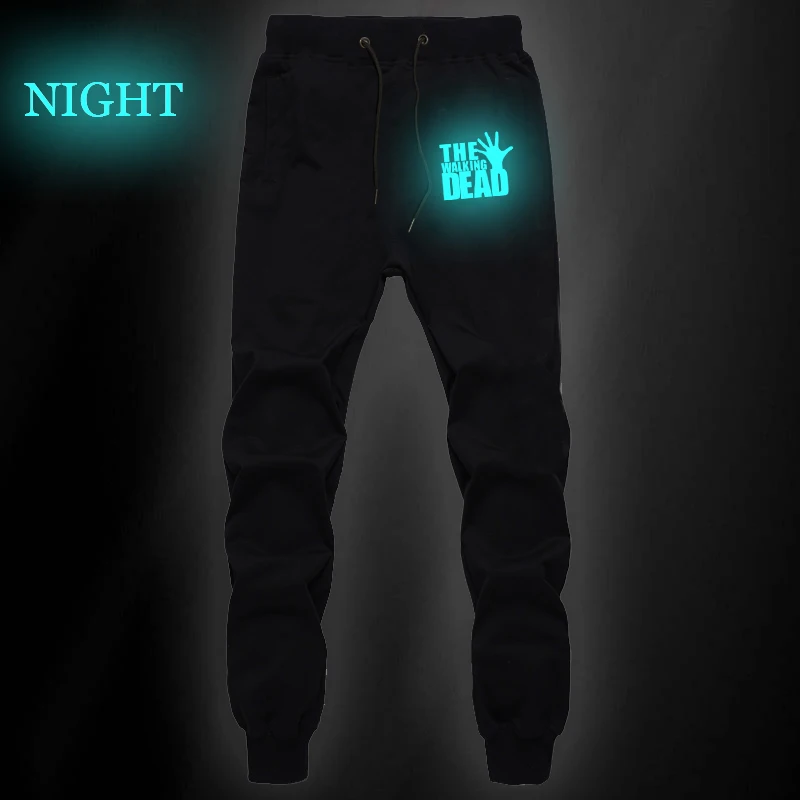 The Walking Dead Luminous Sports Straight Pants Summer Sweat Pockets Jogger Fitness Sports Breathable Pants Sporting Clothing fruit of the loom sweatpants