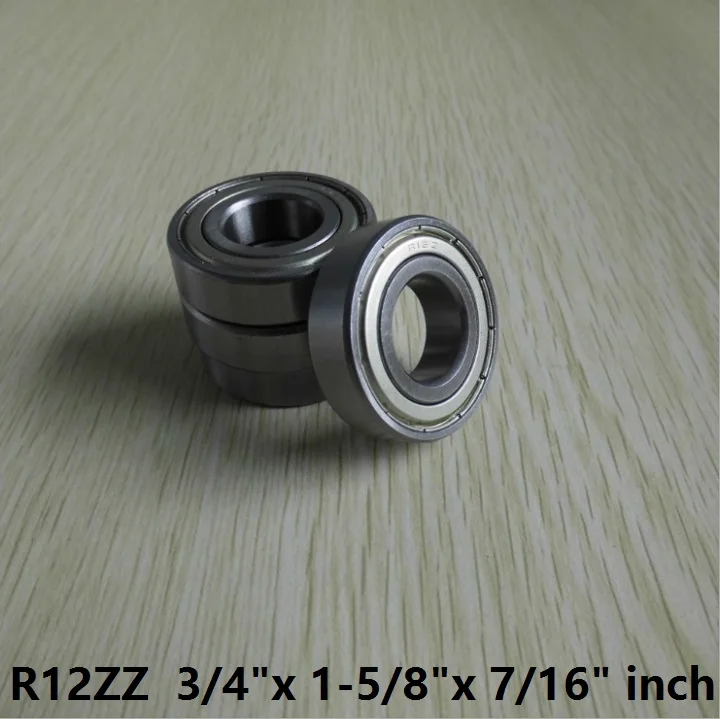 100 шт./лот R12ZZ R12 ZZ 2Z подшипник 3/4 дюйма x 1 5/8 7/16 металлический герметичный