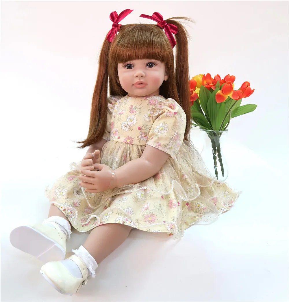 60 см силиконовая кукла-Реборн, игрушки 24 дюйма, виниловые куклы принцессы для малышей, куклы для девочек, подарок, эксклюзивная модель, bebe Boneca Reborn