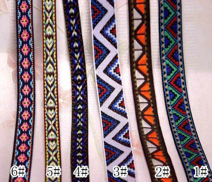 Красочные геометрические узоры жаккардовая лента вышивка ручной работы в этническом стиле кружево ленты DIY аксессуары z1064